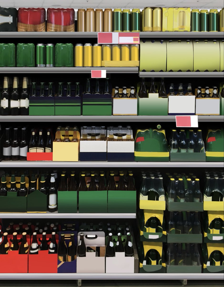 ReciklerkoCans's tweet photo. Cans and bottles in different packaging, including six-packs and larger cartons, fill multiple levels. All labels and boxes are brandless.
https://t.co/U9D7lW8Giv
#Retail #Supermarket #Beer #Mockup #Brandless #Packaging #Merchandising #Planogram #StoreAisle #GroceryStore https://t.co/cptC3cloyz