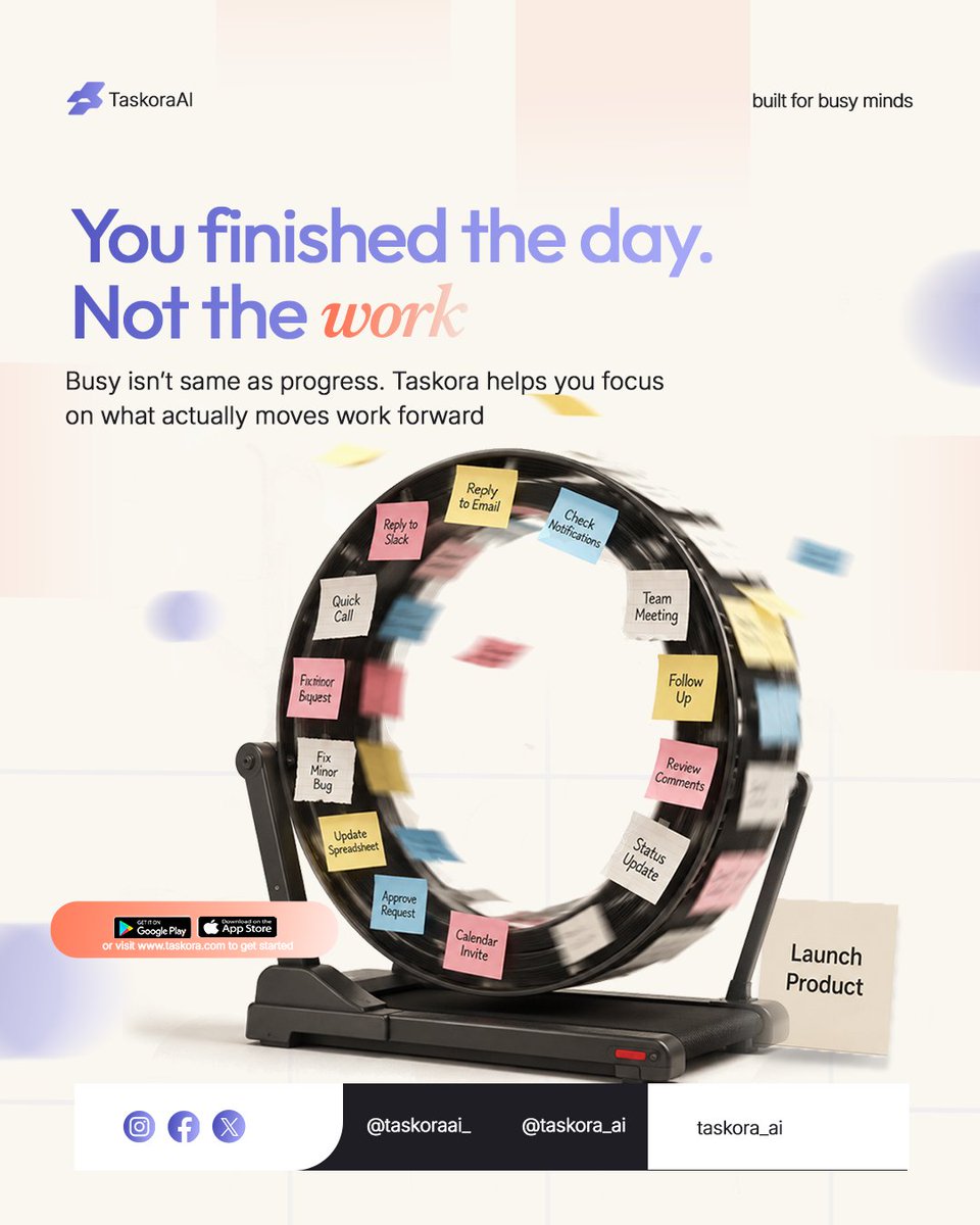 __overling's tweet photo. Taskora AI isn't just another productivity app.

It's a brand built for people drowning in mental clutter, endless notifications, and the pressure of always being busy.

My job wasn't to make it look good.
It was to make it feel understood. https://t.co/zxoBInkzFy