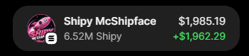 coromaroco's tweet photo. 🚨 $214 turned into over $1,810 in profit on $Shipy!

A wallet got in early on $Shipy when the market cap was only $28.04K, putting in just $214.

That small entry caught a massive move as $Shipy rallied all the way up, delivering nearly an 8x return at its peak.

$Shipy is now sitting at a $298.1K market cap.

The wallet has been taking profits along the way, already securing $36 in realized gains while still holding around $1,980 worth of $Shipy.

CA: 3anzRVkaLmsrF84pTPS6co9EvJFio2X3zf3nHVTmpump

Wallet: H4SjZBVMaMmg2UWcZSZFcGye98k5dsjesFUP86fF19ya