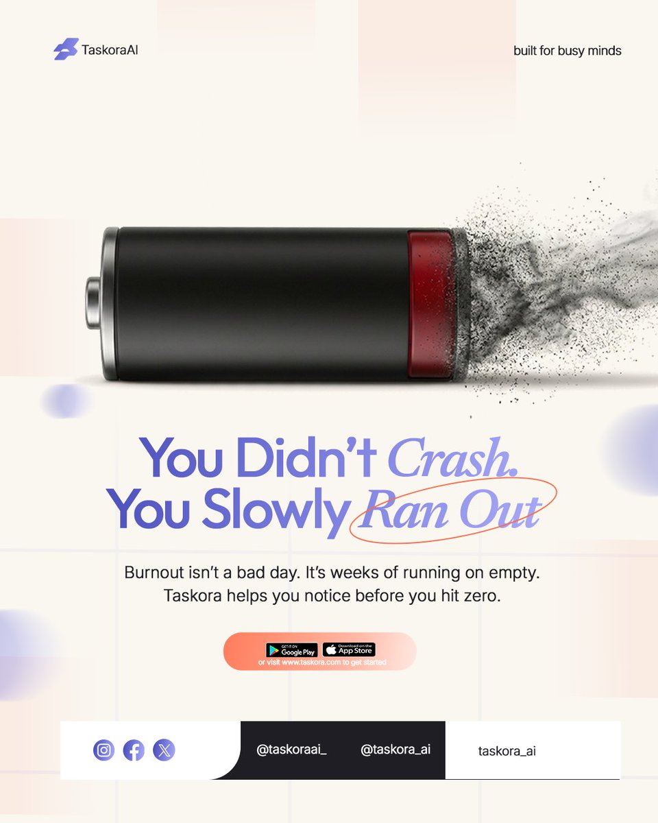 __overling's tweet photo. Taskora AI isn't just another productivity app.

It's a brand built for people drowning in mental clutter, endless notifications, and the pressure of always being busy.

My job wasn't to make it look good.
It was to make it feel understood. https://t.co/zxoBInkzFy