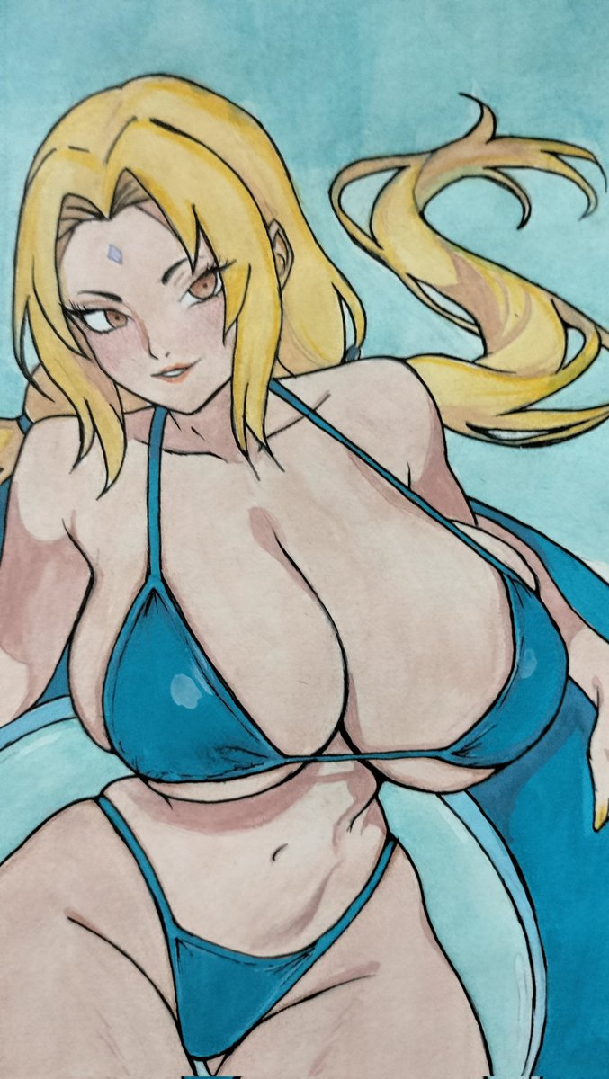 Kithlydew9's tweet photo. 🩵✨ 

#Tsunade #Naruto #AnimeFanArt #BikiniTsunade #Kithlydew9 #BikiniArt #AnimeFanArt #Waifu https://t.co/AkQ4m40E6w