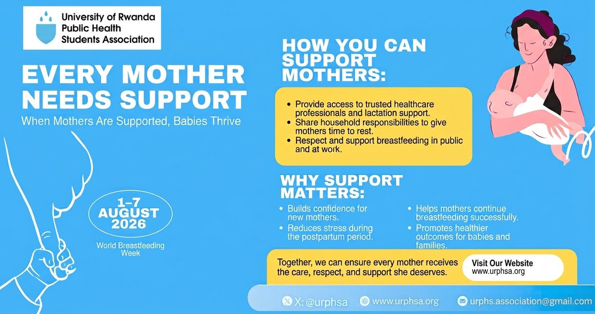 urphsa's tweet photo. Day 3|World Breastfeeding Week 

Every mother deserves support to breastfeed with confidence.

A caring family, supportive workplace, and responsive health system help babies receive the best start in life.

Together, let's make breastfeeding possible for every mother.

#WBW2026 https://t.co/srkb5EGzLU