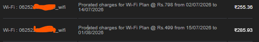 Rajput007suraj's tweet photo. @Airtel_Presence @airtelindia Why am I being charged again for already-paid unbundling charges? I have only 2 Wi‑Fi connections, but my bill contains 3 Wi‑Fi billing entries and unexplained prorated charges. Request immediate review and reversal of incorrect charges. #AirtelCare https://t.co/kg6qdr1aUz