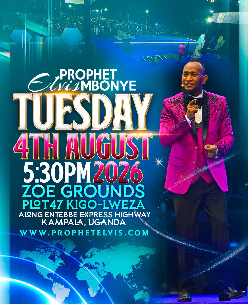 innobyamugisha's tweet photo. 🚨Zoe Fellowship!🚨

This Tuesday, 4th August!
Leave behind the familiar and reach for greater things ahead. 
As you encounter God through fellowship with Prophet Elvis Mbonye, you’ll step into a life that transcends the ordinary; a life hidden with Christ in God. The supernatural will become your testimony and the hand of God will be evident in every area of your life. 
Come expecting fresh grace, fresh impartation, and a renewed awakening to the limitless possibilities that await those who walk with God.
#ProphetElvisMbonye