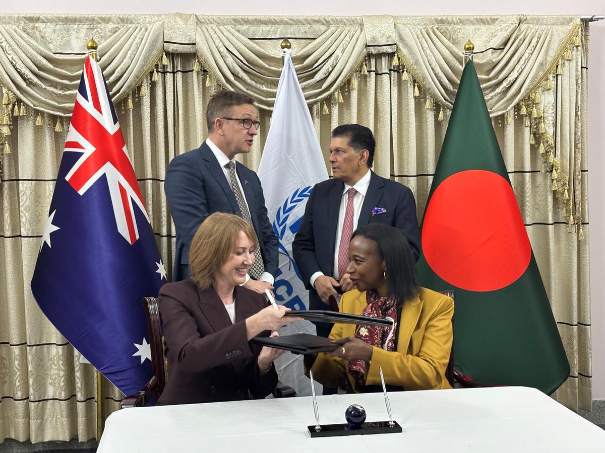 UNHCR_BGD's tweet photo. Thank you, Australia 🇦🇺, for your AUD 25.25 million contribution to support Rohingya refugees and host communities in Bangladesh.

Your timely support will help sustain life-saving protection &amp; essential services for those who need them most. 🫶💙

More 👇🏽
https://t.co/WgNX5qv4cC https://t.co/5BFojdkBNz