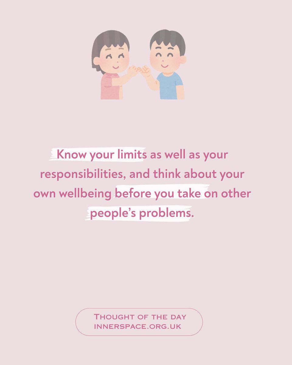 inner_space's tweet photo. 💭 Thought of the Day: 💛 Taking On Other People's Problems 🌿
Do you have the tendency to make other people's problems your problems?

Know your limits as well as your responsibilities, and think about your own wellbeing before you take on other people's problems. 🕊️✨ https://t.co/Bjre81M8Mf