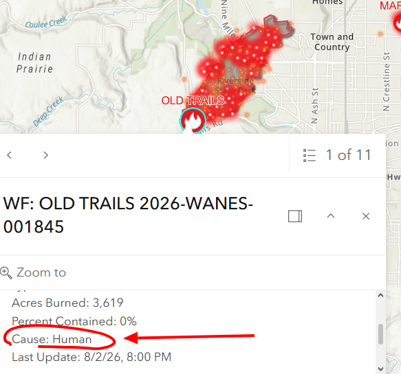 Julia_Morgan3's tweet photo. ALL FOUR ongoing fires in Spokane are HUMAN CAUSED.
I don't want to hear any more crap about "climate change". That story is OVER.
#Spokane https://t.co/clz89z4Q1d