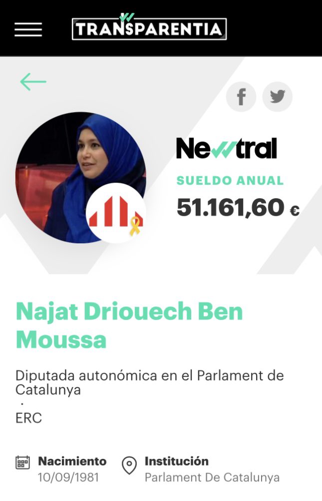 viquirepublica's tweet photo. Mentre veieu aquestes imatges…

Al Parlament de Catalunya, dir que el vel islàmic és un símbol de misogínia, d’imposició i de sotmetiment de la dona et costa una sanció de 10.001 €.

En canvi, qui el porta és premiat amb un sou públic de gairebé 52.000 € l’any.

Estem en mans d’una colla de polítics, que ha perdut completament el nord.

I, com a dona, veure com el Parlament de Catalunya, on rau la sobirania del poble i que hauria de ser el màxim garant de les llibertats, està prenent un rumb, que normalitza, allò que una societat lliure no hauria de tolerar mai, blanqueja pr��ctiques que atempten contra la dignitat i la llibertat de les dones, disfressa la submissió de llibertat i assenyala qui la denúncia, fa molta por!