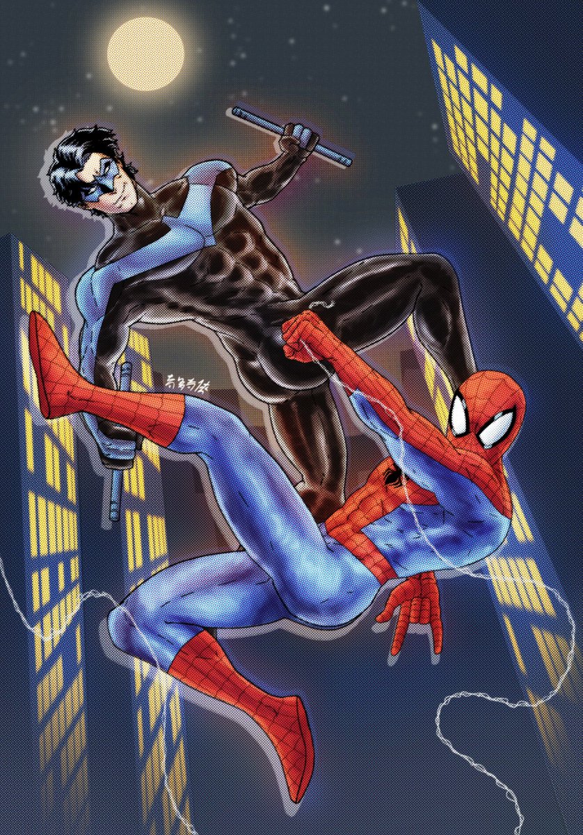CheetosMan1983's tweet photo. (講一些有關夜翼跟蜘蛛人的話）
#SpiderMan #PeterParker    #Nightwing #DickGrayson
#Marvel #DC https://t.co/JdbyDBrQj4