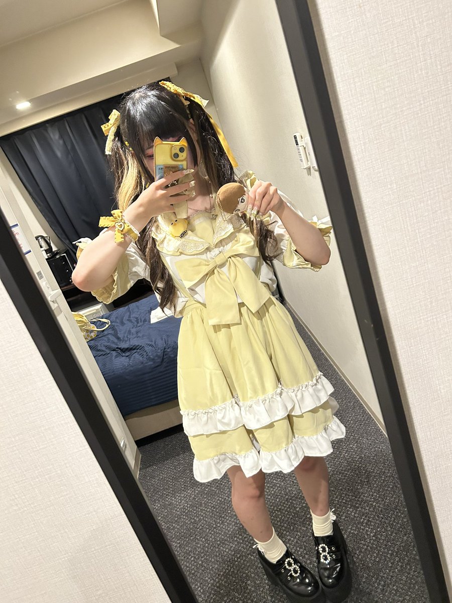 Tama_chan0317_'s tweet photo. 大阪なうだよ(^з^) -☆
本日この服装でキスマイ入りますт ‧̫ т💘
裕太くんが可愛いって言ってくれますようにがんばる꒰՞⸝⸝ᴗ ·̫ ⊂՞꒱♩🎀💛 https://t.co/hlikmYcl50