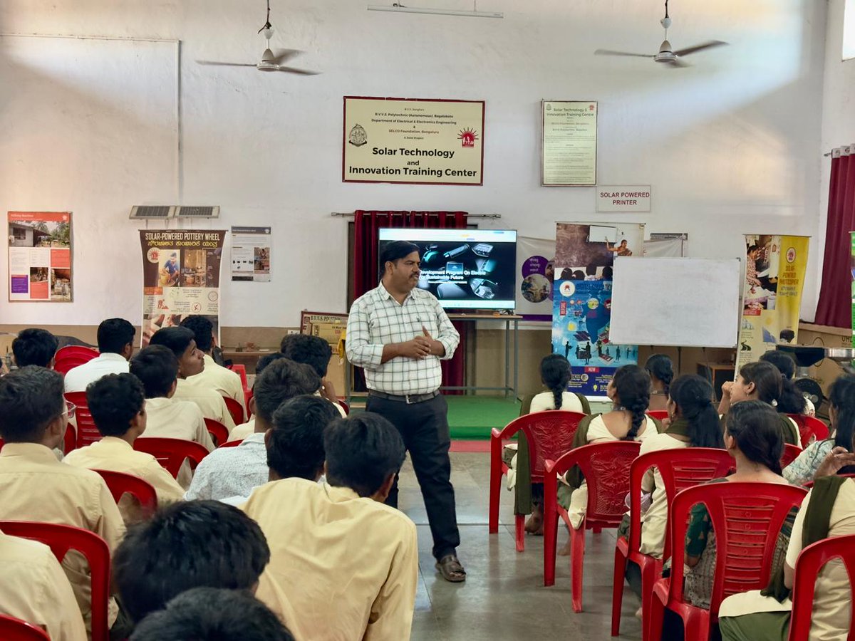 Bvvspoly's tweet photo. The technical talk on "Electric Vehicle Technology" conducted under R&amp;D cell on 4/5/2026 by Dr.Pradeeep https://t.co/ZgsMfx24vW