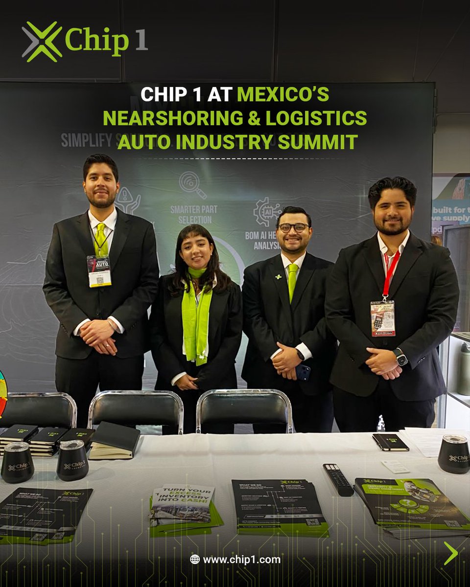 chip1exchange's tweet photo. Two days of focused conversations on automotive sourcing, nearshoring and supply continuity.

At Mexico’s Nearshoring &amp; Logistics Auto Industry Summit, Chip1 connected with procurement and manufacturing teams to exchange practical sourcing insights.

#Chip1 #NearshoringMexico https://t.co/lJTXKf3U5J