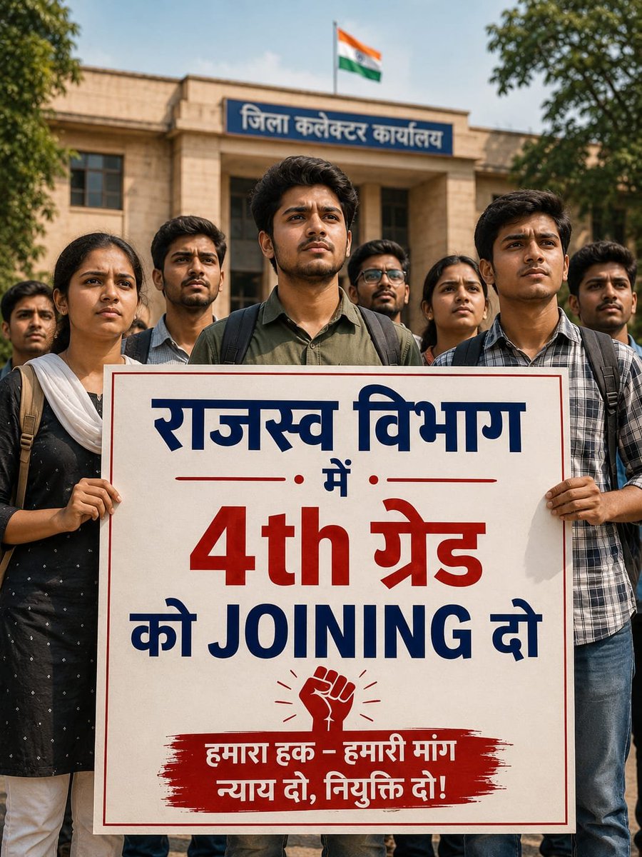 gurjar_yad55092's tweet photo. राजस्व मंत्री जी,
4th ग्रेड वालों को राजस्व विभाग जॉइनिंग नही दे रहा तो आप अपने स्तर से प्रयास करें।
आचार संहिता लग गई तो फिर 6 महीने बाद 2027 में ही जॉइनिंग हो पाएगी इसलिए आचार संहिता लगने से पहले हमारी जॉइनिंग करवाने का भरपूर प्रयास करें।
#राजस्व_विभाग_4th_ग्रेड_को_जॉइनिंग_दो https://t.co/rbYk3fhjxF