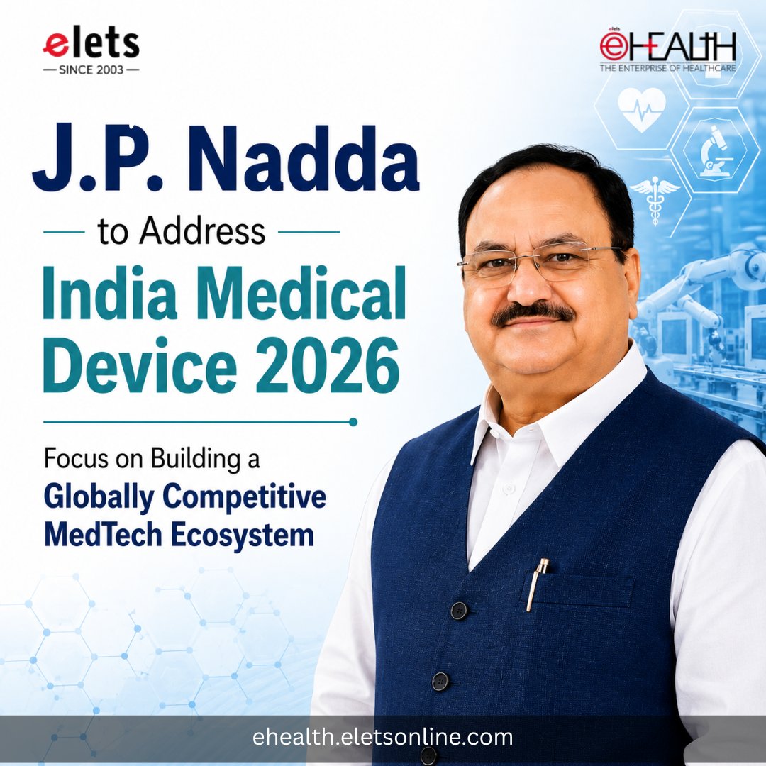 ehealthonline's tweet photo. Union Minister J. P. Nadda will address India Medical Device 2026, bringing together policymakers, regulators, and MedTech leaders to shape the future of India's medical devices ecosystem.

Read more: https://t.co/PO5hRTP6xo

#IndiaMedicalDevice2026 https://t.co/lHtjZ2Olr6