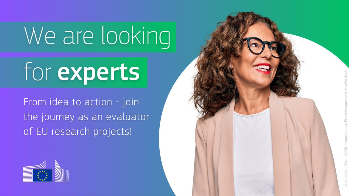 REA_research's tweet photo. The @EU_Commission seeks experts to evaluate and monitor EU-funded projects.

Needed fields: environmental science &amp; circular economy; social sciences &amp; humanities; health &amp; life sciences; policy, governance &amp; ethics; technology and engineering 👉 https://t.co/3SUijeF3QI https://t.co/JoMLBREk0d