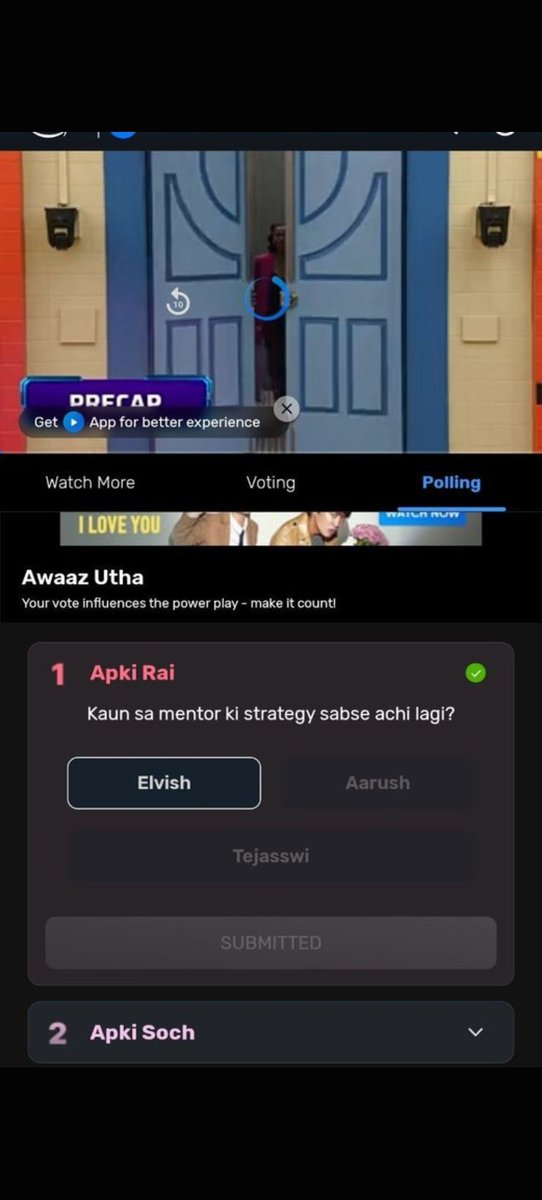 Jb_xd0001's tweet photo. Voting is on gyes... Go and cast your vote 🙌

#ElvishYadav #ElvishArmy https://t.co/R2L4MSZUKm