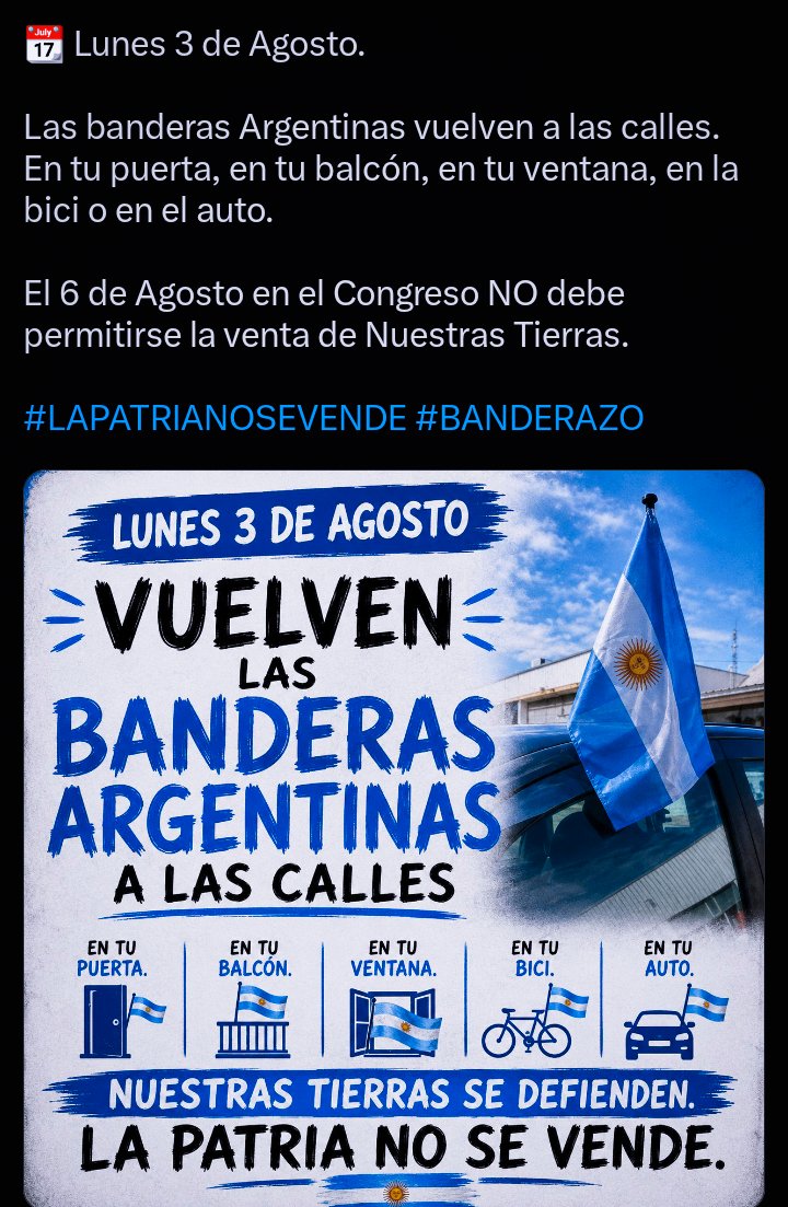 Tommy933's tweet photo. Vuelve nuestra bandera,...!! https://t.co/tFCk7f3kMt