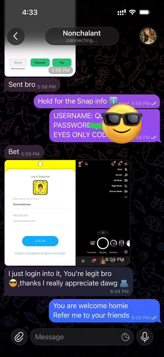 0093_am's tweet photo. With username you can get access to your crush or partner accounts without her noticing 
Snapchat/instagram/whatApp \TikTok 
MESSAGES ME ON TELEGRAM 

https://t.co/LMOm2nTRtm https://t.co/LJR4YvdwW3