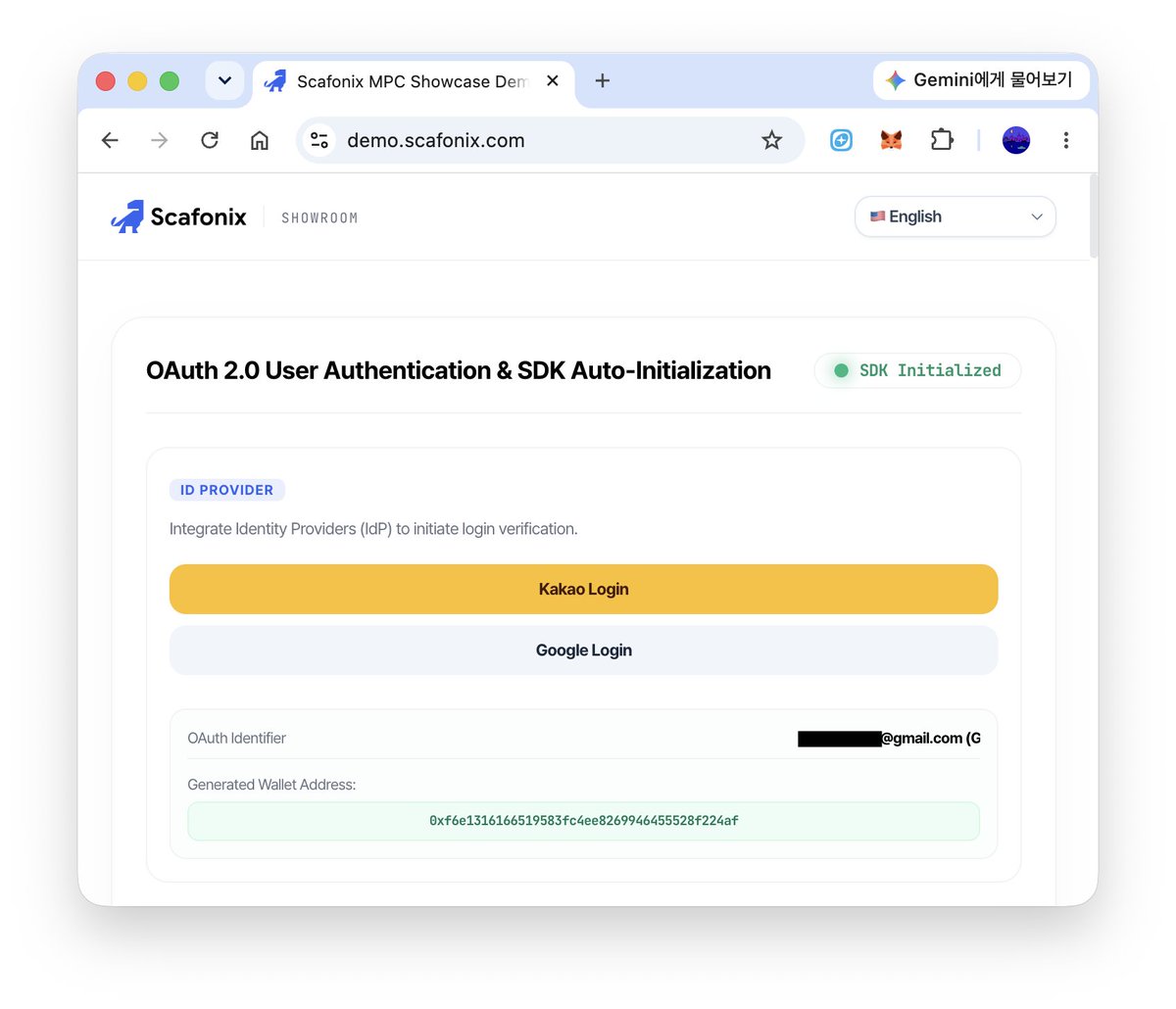 scafonix_com's tweet photo. A sneak peek at the Scafonix demo!
Here are screenshots fresh off the team.

Your users can easily create a blockchain wallet just by logging in like this. 

https://t.co/qnbvlB0tuq

#Scafonix #MPC #Wallet #Demo https://t.co/6suS1iQiWV