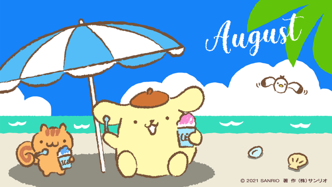 3kore3kara's tweet photo. @purin_sanrio プリンくんとちむぷりの
キラキラまぶしくて涼しげな
素敵な壁紙をありがとう🍹🍨☺️
とても暑い日が続いているけど
８月も元気によろしくね☺️ https://t.co/IAsFUYPGxT