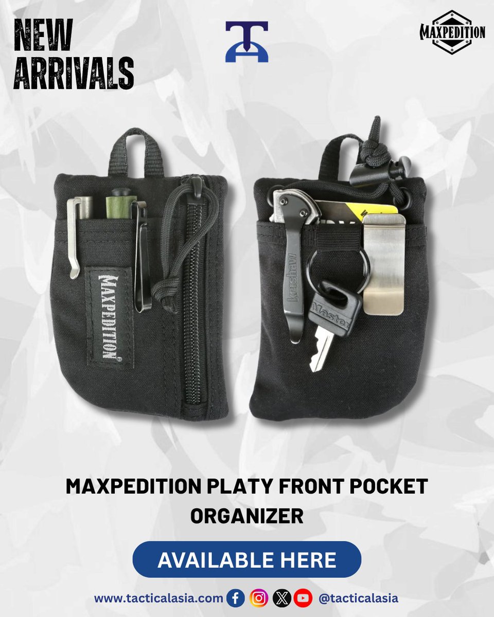 TacticalAsia's tweet photo. Keep your everyday essentials within easy reach with the 𝗠𝗮𝘅𝗽𝗲𝗱𝗶𝘁𝗶𝗼𝗻 𝗣𝗹𝗮𝘁𝘆 𝗙𝗿𝗼𝗻𝘁 𝗣𝗼𝗰𝗸𝗲𝘁 𝗢𝗿𝗴𝗮𝗻𝗶𝘇𝗲𝗿. 

Shop here at: https://t.co/cfhXnOoYeg

#Maxpedition #EDCGear #PocketOrganizer #EverydayCarry #AdventureReady https://t.co/uWbvwYqw9S