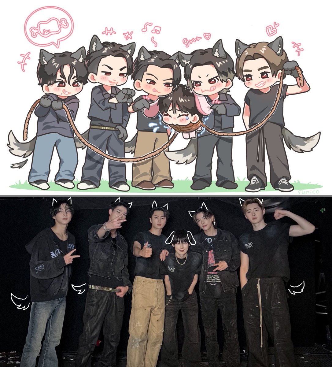 uniconinico's tweet photo. 🐺🐺🐺🐰🐺🐺 #ENHYPENfanart https://t.co/JX5eXIyMRl
