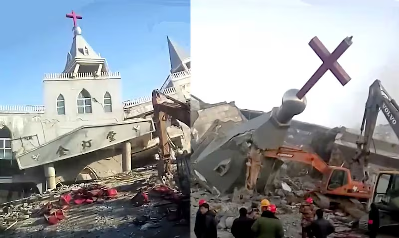 RafaelFontana's tweet photo. 🇨🇳 A China comunista destrói igrejas, persegue cristãos, prende religiosos e manda fiéis para campos de concentração.
A esquerda e o cristianismo são INCOMPATÍVEIS. https://t.co/hV5Gy7nB5c