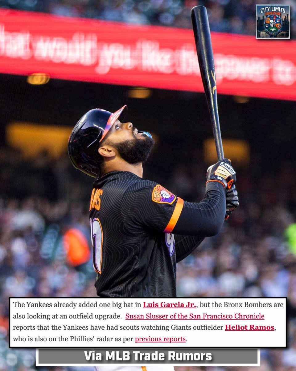 citylimitspod's tweet photo. Yanks have interest in Heliot Ramos, according to @susanslusser https://t.co/TGkWvldXbu