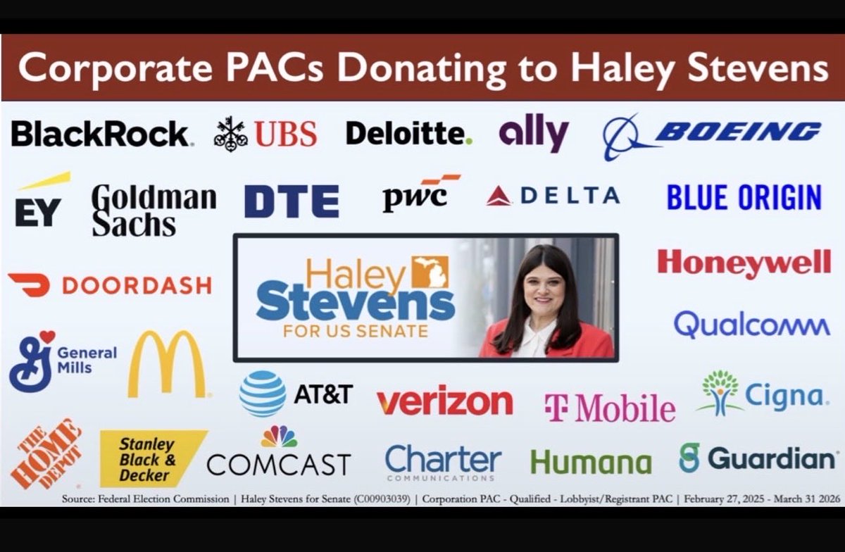 4WorldsPeace's tweet photo. @RepHaleyStevens You work for Big Corporations and Israel https://t.co/Rnnnve8Mom