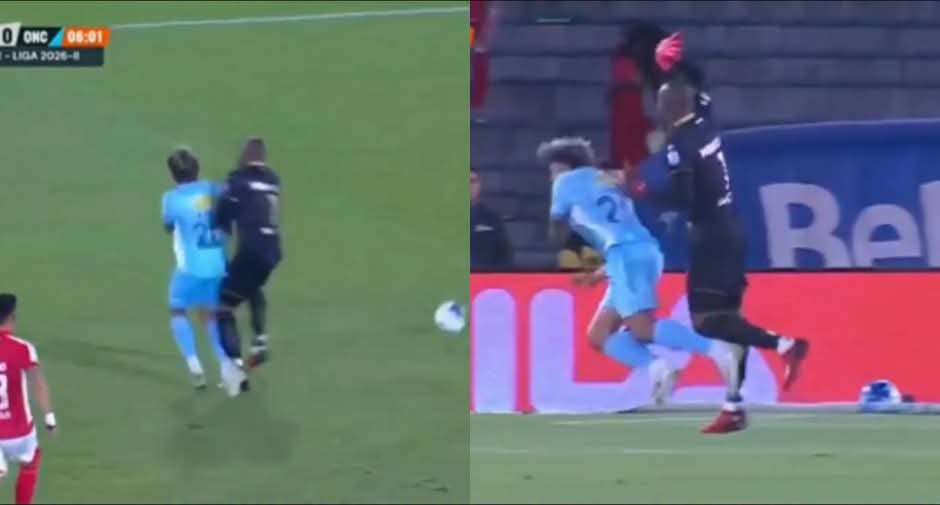 felipesernab's tweet photo. Inician los grandes yerros arbitrales. Carlos Betancur omite claro tiro penal en favor de once caldas por falta evidente del arquero Mosquera Mármolejo sobre Roa, jugada imprudente del arquero que no valoró bien el árbitro y el VAR no lo ayudó. https://t.co/wtxxcFsqui