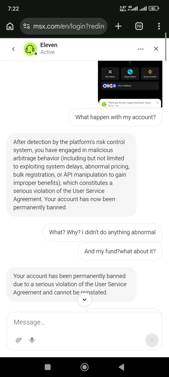 RiponBanerjee12's tweet photo. #Scamalart 🚨
@MSX_CN  A fraught exchanger..Don't use it..I lost my fund.. They scammed with me and permanently banned my account..Now I can't access my account or withdraw my fund..I lost everything i have😭😭 https://t.co/WrzH2QL1UG