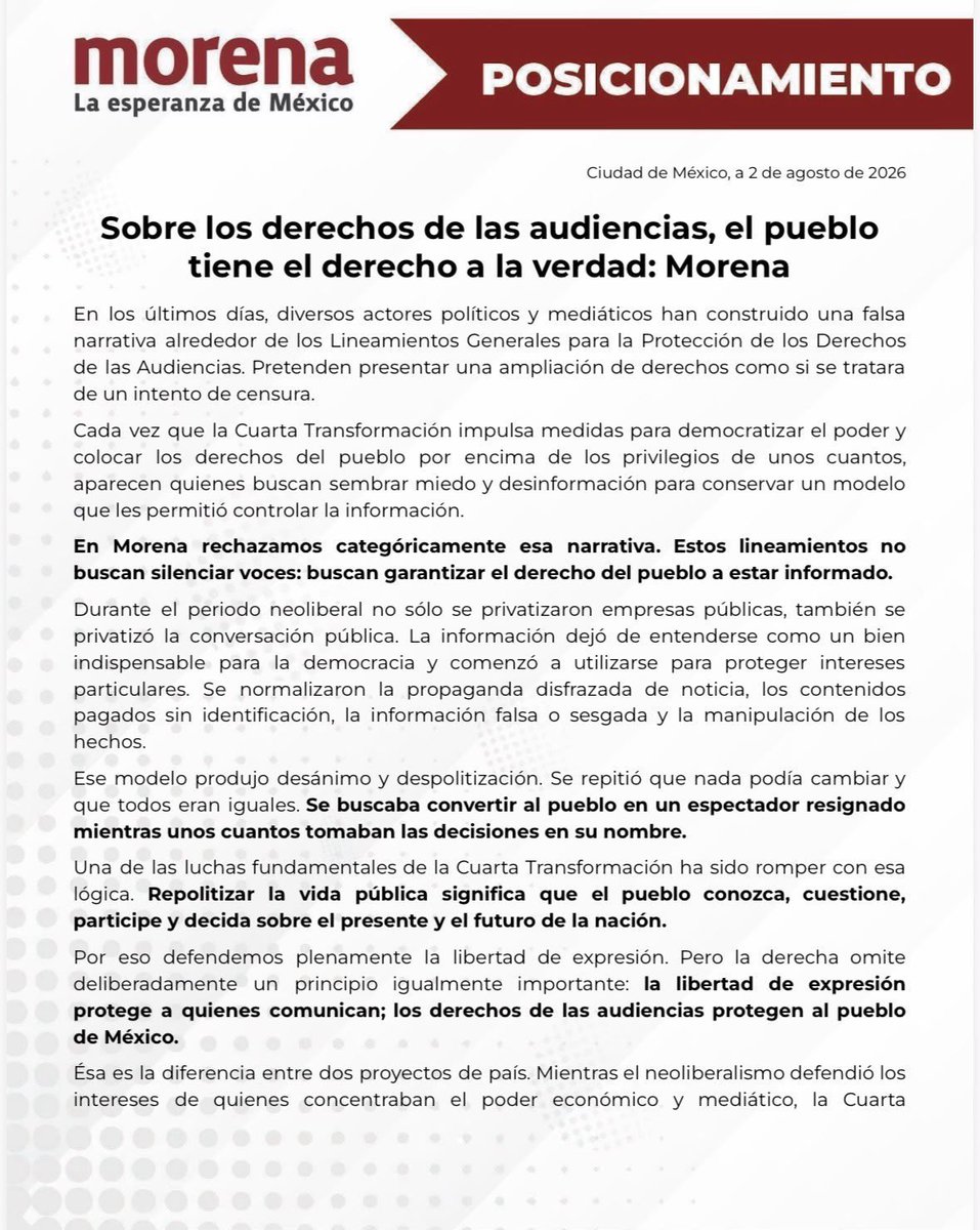 MLopezSanMartin's tweet photo. Mentiras y más mentiras 

Tratan de disfrazar de “regulación” lo que es censura 

Morena echa un rollo larguísimo para justificar lo injustificable 

Un intento burdo por atacar la libertad de decidir

Ellos quieren dictar cómo, dónde y con quién te informas https://t.co/dJJPvAIEyY