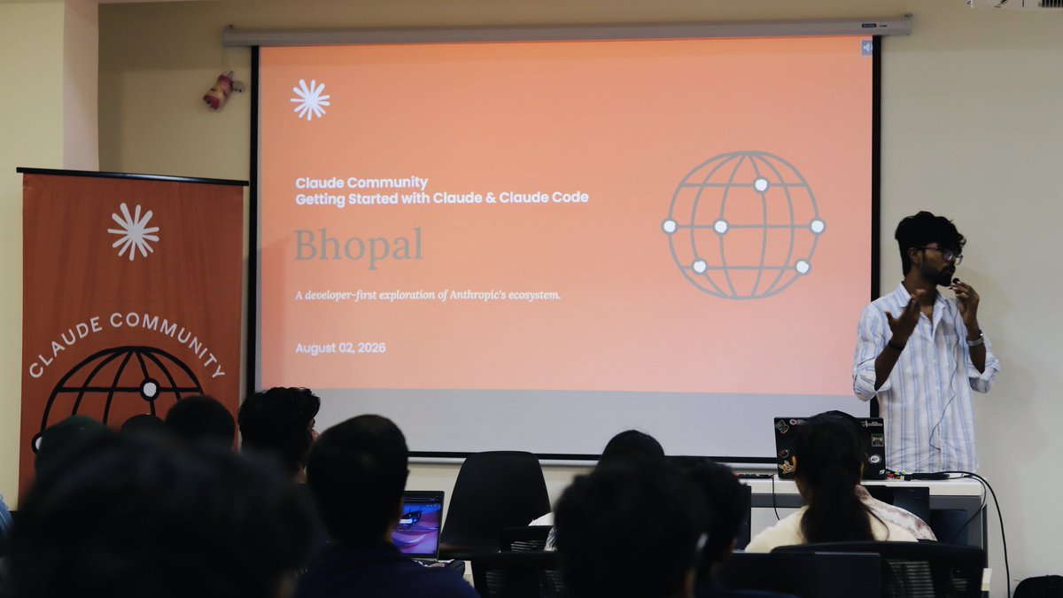 Rajdeep5085348's tweet photo. 🚀 Claimed Free Claude Credits 🪙 and Learned Claude Code at an Amazing Claude Community Event 🤯
✨ Learned how to use Claude Code, explored real-world AI workflows, claimed free credits, and connected with incredible builders.@claudeai
@AnthropicAI #ClaudeAI #AI #BuildInPublic https://t.co/SPBmskWqw7