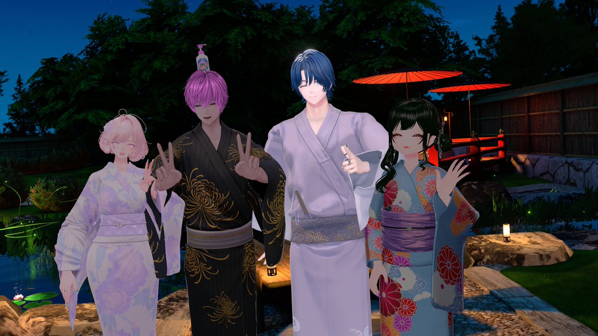 mk_2pk's tweet photo. 昨夜は #ゆかたde花火大会 行ってきたよ！
＃Attrazione_VRC さんと #カサデルシェ に行ってきた～！
アトラは行けたことないけど三千院花鼓龍衛門さんには会ってきた！ｗ
カサデは楽しく写真撮ったージョインキューあって入るの大変だった！人気凄いねぇ～✨
リンドさん写真はツリーですよ～↓↓ https://t.co/EuJJF2WC45