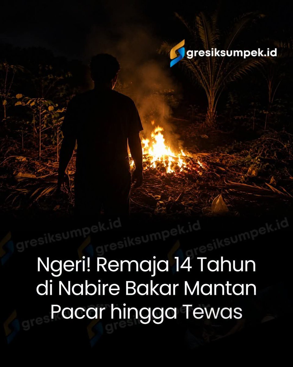 aughstme's tweet photo. ⚠️ SENSITIF & DISTURBING

Remaja 14 tahun di Nabire, Papua Tengah, tega membunuh mantan pacarnya sendiri.

Korban berinisial CK (14) ditemukan tewas dalam kondisi sebagian tubuh terbakar di Jalan Poros Waroki, Kampung Waroki, Distrik Nabire Barat, Kabupaten Nabire, pada Kamis 30 Juli 2026 sekitar pukul 20.00 WIT. Jasadnya dalam posisi tertelungkup.

Polres Nabire bergerak super cepat. Kurang dari 24 jam setelah jasad ditemukan, polisi berhasil mengamankan terduga pelaku yang juga masih berusia 14 tahun, berinisial A. (sebelum tertangkap, pelaku bilang "tangkap aja bapakku polisi juga)

Dari pemeriksaan, diketahui CK dan A sempat menjalin hubungan pacaran sejak Mei 2026. Mereka bahkan pernah berhubungan intim satu kali secara suka sama suka di sebuah penginapan. 

Hubungan itu berakhir di bulan Juni 2026 setelah A kedapatan dekat dengan perempuan lain berinisial E. CK kemudian mengancam akan memberitahu orang tua A soal hubungan intim yang pernah mereka lakukan. Ancaman itu bikin A sangat ketakutan. Dia sempat berniat mengakhiri hidupnya sendiri, tapi batal karena masih memikirkan keluarganya.

A sempat memblokir nomor WhatsApp CK, tapi CK terus mencoba menghubungi lewat teman-temannya sampai komunikasi kembali terbuka. Di percakapan terakhir, CK meminta bertemu. A setuju dan mengajak ketemuan di depan Dunia Kolor sebelum menuju lokasi kejadian.

Polisi menyatakan A sudah merencanakan aksinya. Setelah kejadian, polisi menemukan kembali barang bukti yang dibuang, serta mengamankan sejumlah barang lain: satu unit sepeda motor Yamaha Aerox, satu botol berisi minyak tanah, sebilah pisau, beberapa unit HP, dan barang-barang milik korban.

Wakapolres Nabire Kompol Piter Kendek mengapresiasi kerja cepat Satreskrim, Unit Resmob, dan Tim Khusus yang berhasil mengungkap kasus ini hanya dalam hitungan jam. Kasus ini ditangani secara profesional sebagai pembunuhan berencana.

Kasus ini sangat menyedihkan karena dua-duanya masih anak di bawah umur. 

Sumber: Polres Nabire & media lokal.