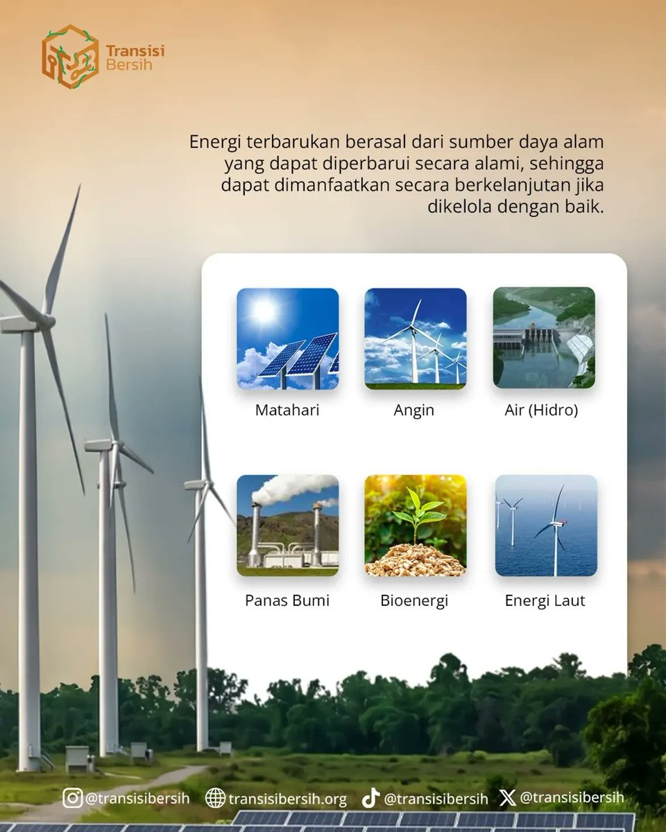 TransisiBersih's tweet photo. Energi Baru dan Energi Terbarukan (EBT) sering disebut sebagai satu istilah. Padahal, keduanya memiliki definisi, sumber, dan karakteristik yang berbeda.

Baca selengkapnya di https://t.co/7ZqCmOCyVX https://t.co/SkeXCrLAoZ