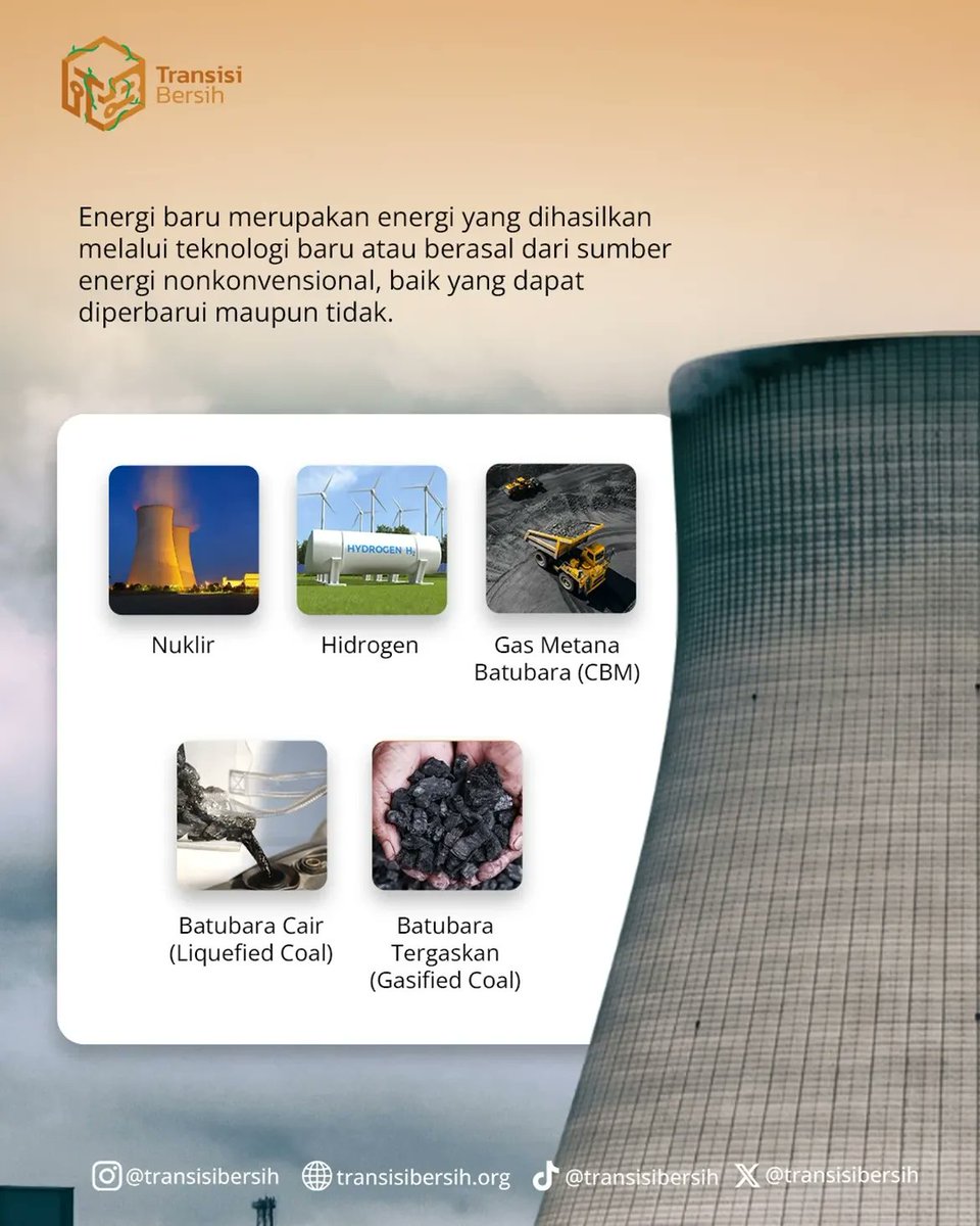 TransisiBersih's tweet photo. Energi Baru dan Energi Terbarukan (EBT) sering disebut sebagai satu istilah. Padahal, keduanya memiliki definisi, sumber, dan karakteristik yang berbeda.

Baca selengkapnya di https://t.co/7ZqCmOCyVX https://t.co/SkeXCrLAoZ