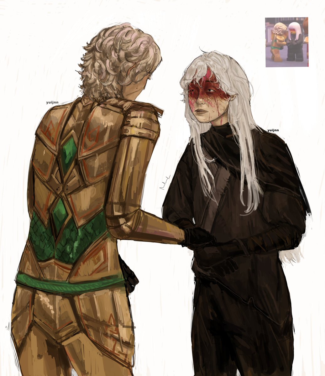 yuijnnnn's tweet photo. lloyd and harumi scene redraw #ninjago #llorumi https://t.co/Rh2xbMOS77