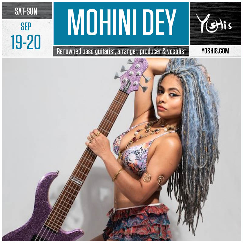 yoshis_OAK's tweet photo. Virtuosic bass. Incredible energy. 🎸⚡🎶
See Mohini Dey live at Yoshi's Sat-Sun, Sep 19-20! @mohinidey661 
🎟️ https://t.co/Q96gUH242I https://t.co/Kvgy4yu0l8