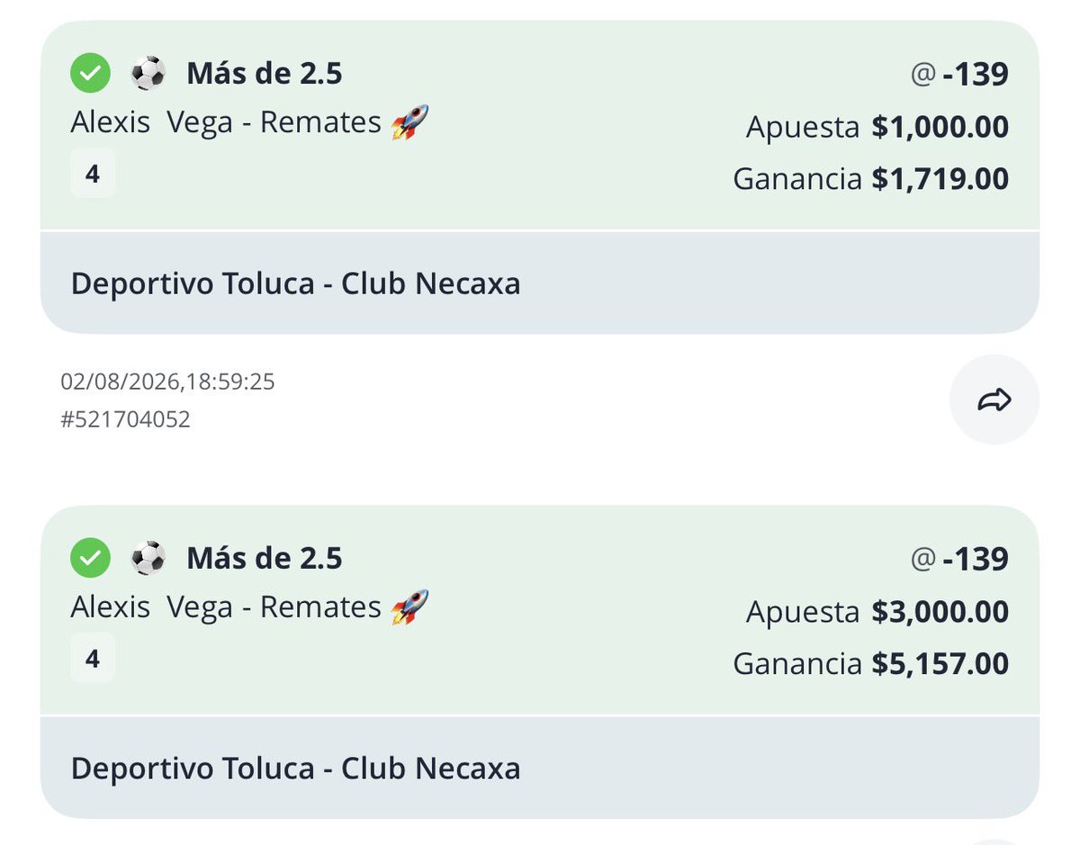 BernardoPicks's tweet photo. 2-1 en collabs con @AguilaPick y ahora si que se deje venir la Leagues Cup 🏆 

Últimos cupos disponibles, info por DM https://t.co/txFkhExTbs