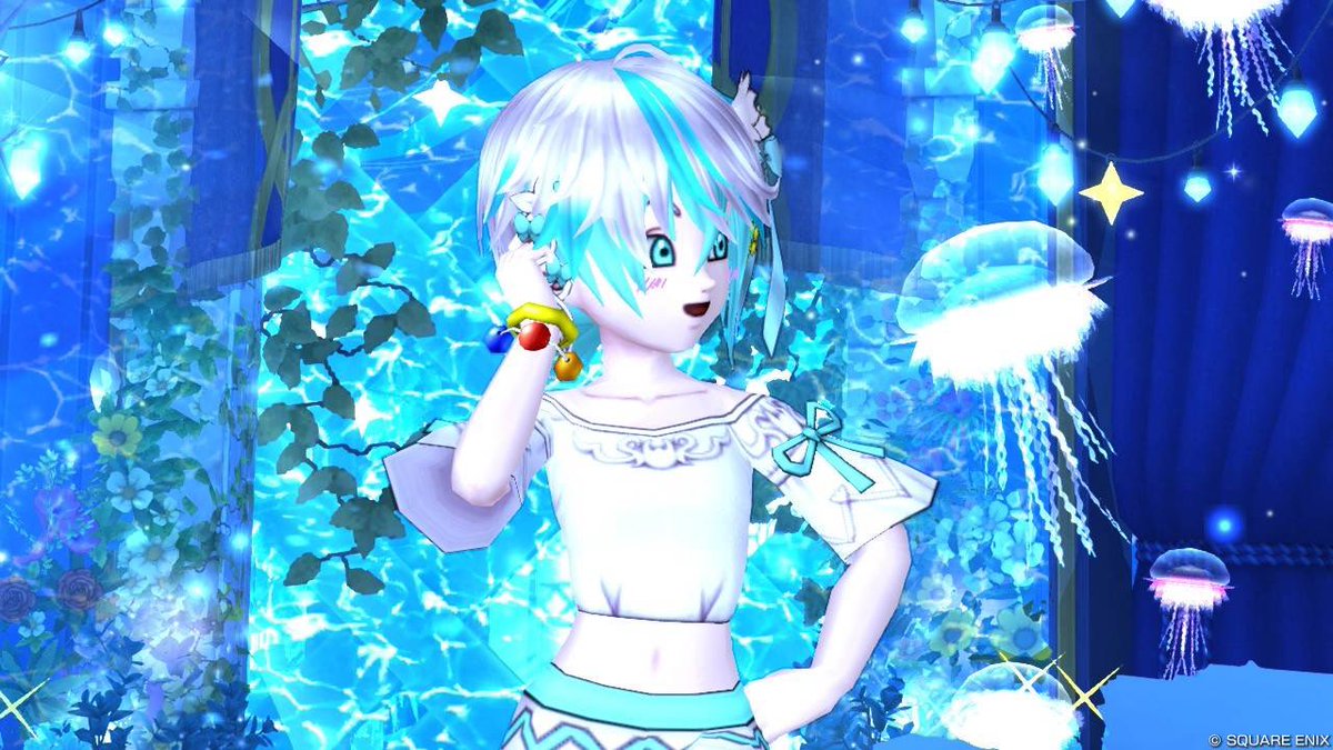 DQX_Tabasa's tweet photo. みなさんこんにちは🍀

外に出る度に溶けちゃいそうなぐらい暑い

日差し☀️にやられます💦

少しでも涼しく感じたくて昨日
新たにドレアを作って見ました🎶

「☆水着ドレア☆」サメ姫です✨
詳しくは便利ツールの日誌で書いています

 #ドラクエX #水着ドレア #タバサ https://t.co/4HJb4ZyF9o