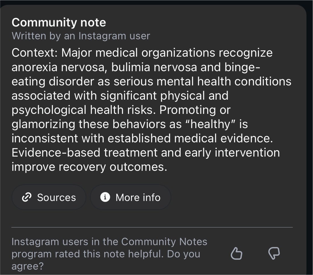 eternal1te's tweet photo. i’m going to be sick. 💔

this is the second community note on ariana’s personal instagram &amp; the third overall (including teamariana)

whoever is doing this to her needs to stop, this is extremely unprofessional. 

instagram should be held accountable as well. https://t.co/1aVXUFoxXB