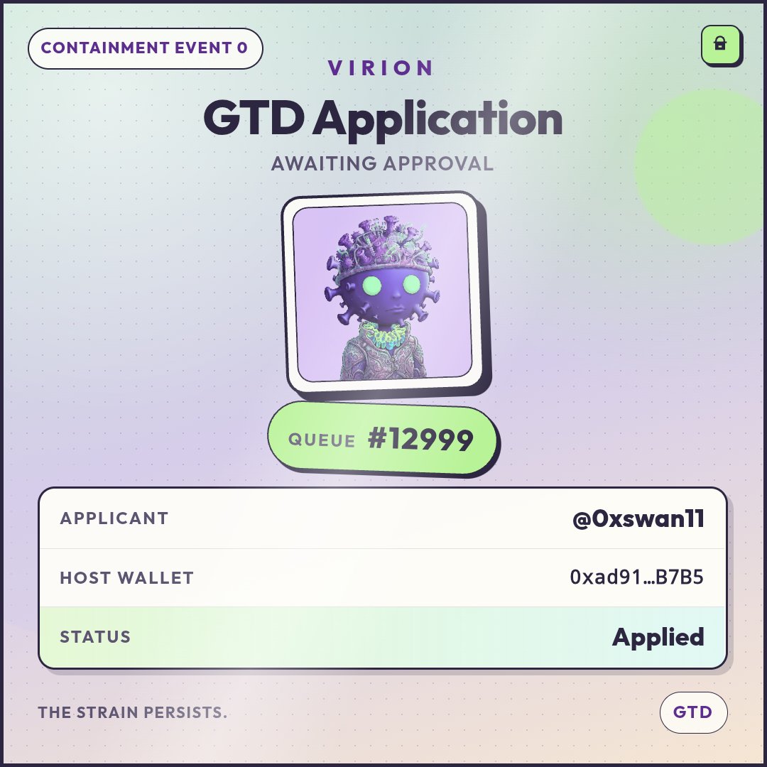 0xSwan11's tweet photo. @Virion_eth LFG https://t.co/bRCNNE7iQx