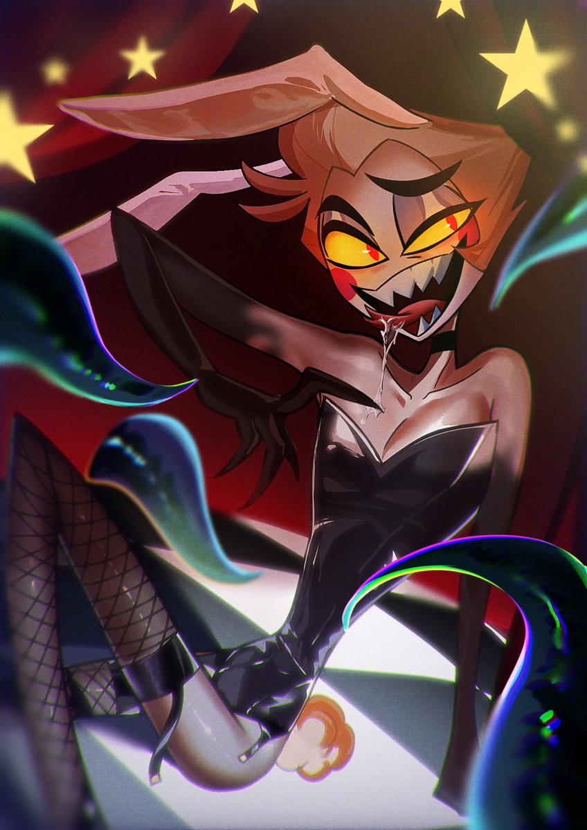 Ansandraws5221's tweet photo. １日遅れだけどバニーの日のイラストです‼︎
私の癖が分かりやすいかもです笑

 #HazbinHotelLucifer #hazbinfanart https://t.co/lr4AL4m66D
