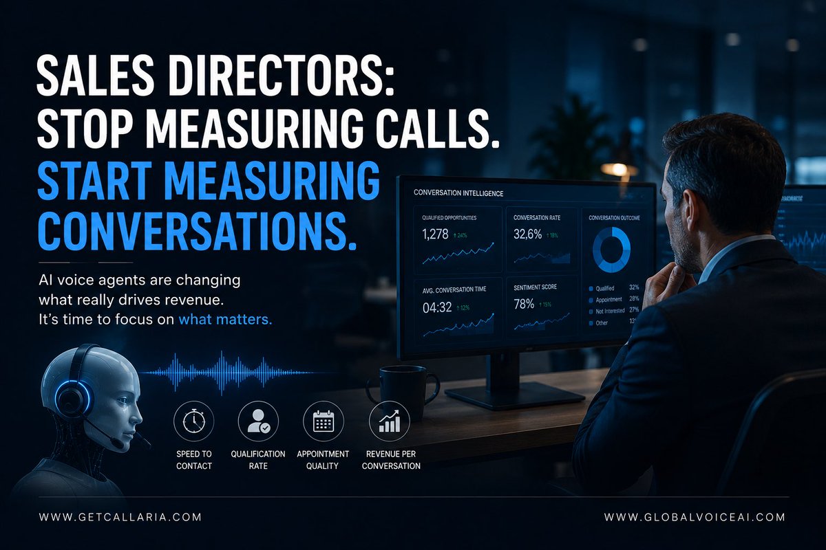 Globalagentai's tweet photo. Sales leaders.

Stop measuring calls.
Start measuring conversations.

AI isn’t changing sales. It’s changing what should be measured.

#Sales #AI #VoiceAI

https://t.co/Gc1XxcUSqT
Read:
 https://t.co/E2mG1860o0 https://t.co/FRn66xCRTT