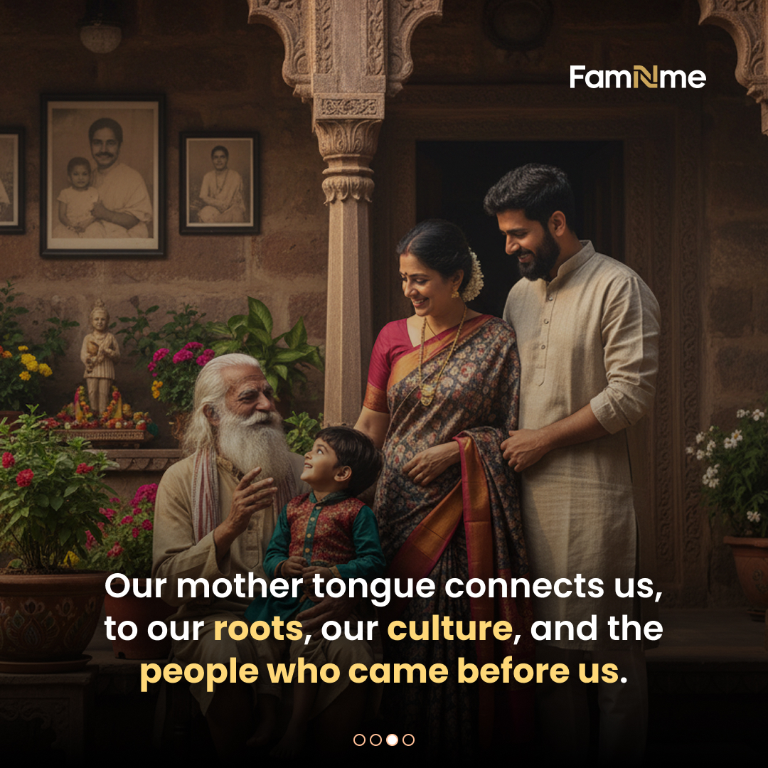 famnme_in's tweet photo. The Language of Home

At FamNme, we believe every language is a part of a family's legacy. What's one word from your mother-tongue you'll always hold close to your heart? 

Let us know in the comments, why it matters so much to you. ⬇️
#MotherTongue #KnowYourRoots #FamNme https://t.co/9yyNBFBI79