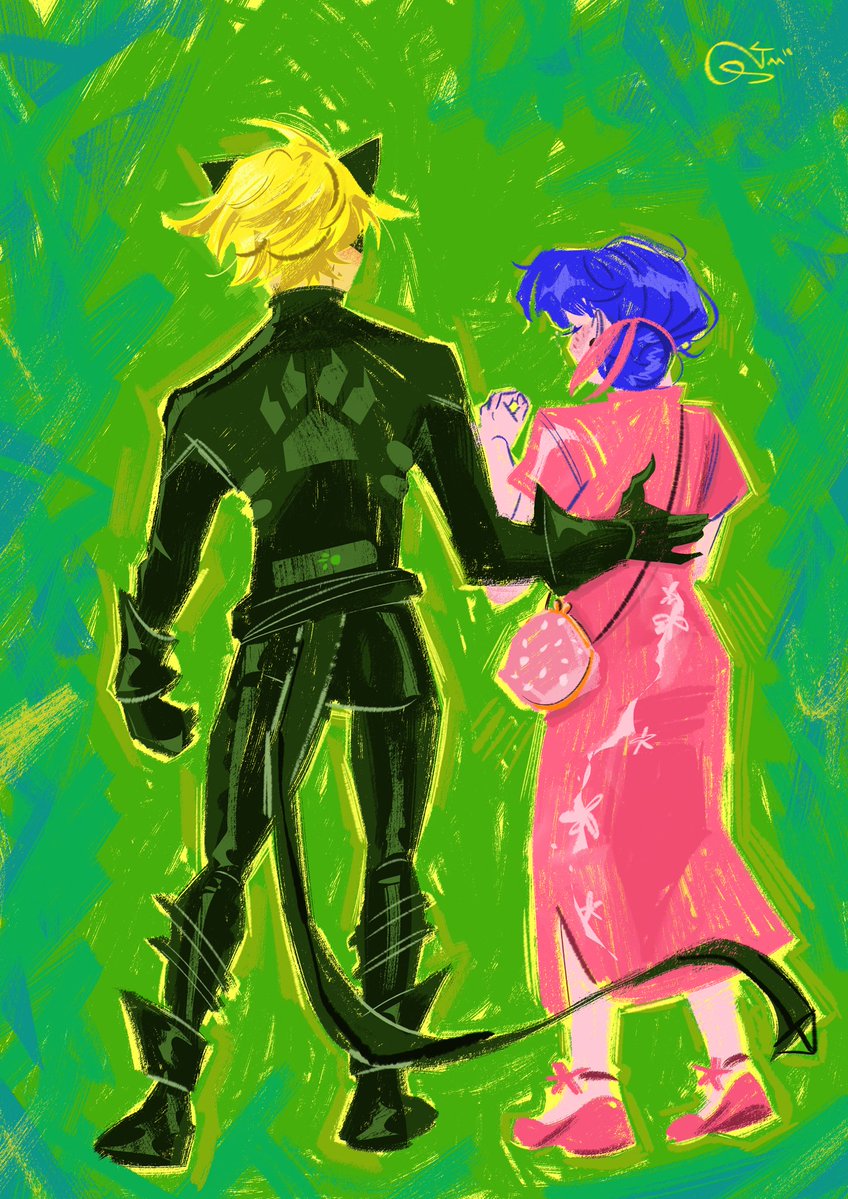 toffees_studio's tweet photo. Pink goes well with green💚🌷 #marichat #miraculous #miraculousladybug https://t.co/bOQ4WEEQz8