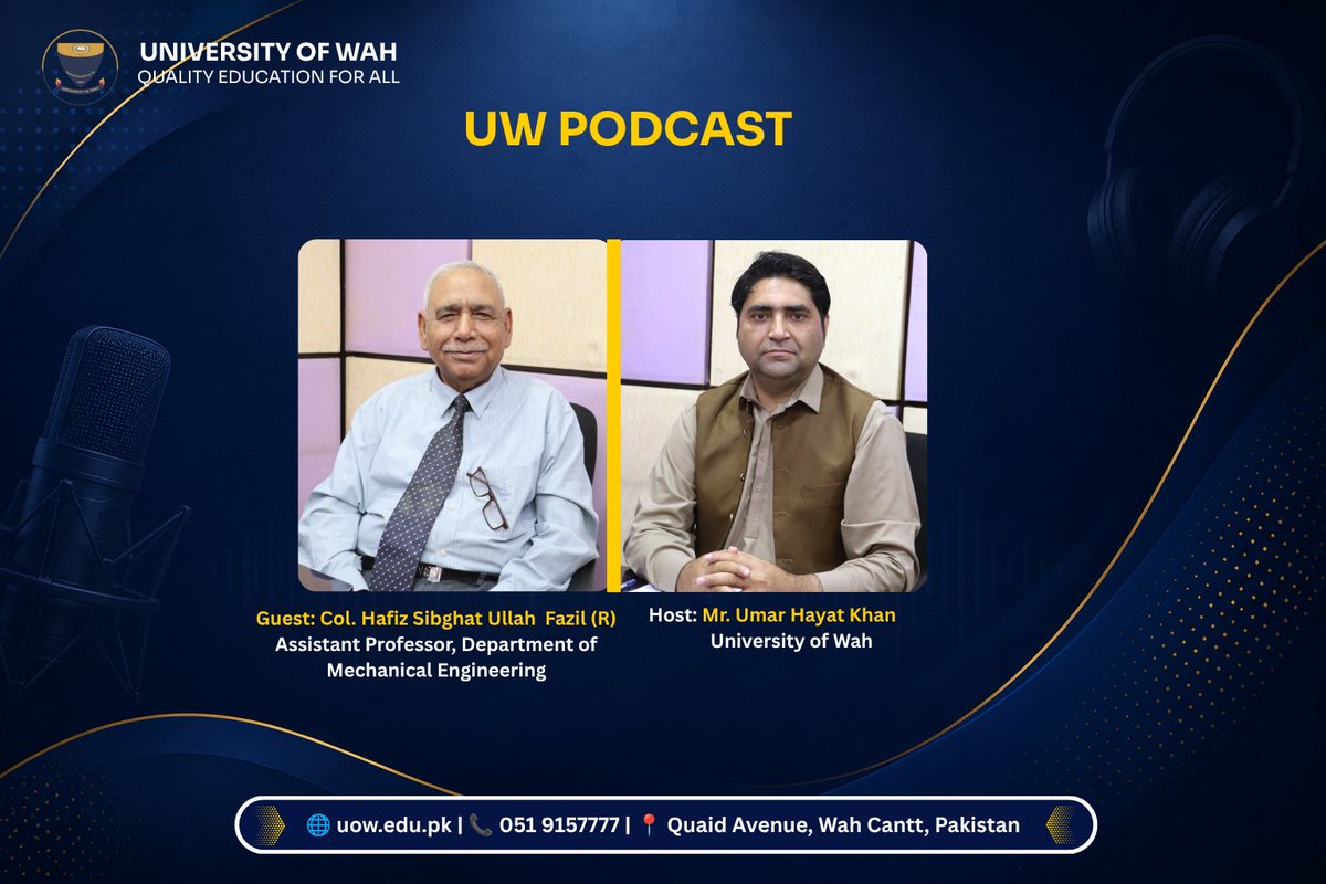 UOWOfficial's tweet photo. 𝐔𝐖 𝐏𝐨𝐝𝐜𝐚𝐬𝐭 𝐨𝐧 𝐎𝐩𝐩𝐨𝐫𝐭𝐮𝐧𝐢𝐭𝐢𝐞𝐬 𝐢𝐧 𝐌𝐞𝐜𝐡𝐚𝐧𝐢𝐜𝐚𝐥 𝐄𝐧𝐠𝐢𝐧𝐞𝐞𝐫𝐢𝐧𝐠
#UniversityOfWah #UWPodcast #MechanicalEngineering #EngineeringEducation #Admissions2026 #FutureEngineers #Innovation #CareerGuidance #HigherEducation #StudyAtUW https://t.co/c1tfgcDNFc