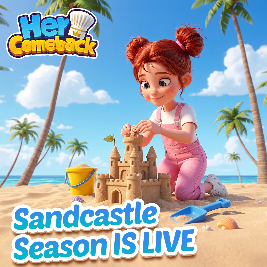 HerComebackGame's tweet photo. 🏖️𝑺𝒂𝒏𝒅𝒄𝒂𝒔𝒕𝒍𝒆 𝑺𝒆𝒂𝒔𝒐𝒏 𝒊𝒔 𝒍𝒊𝒗𝒆! 🏖️

Earn Event Points by playing the game and unlock awesome rewards along the way 🎁
💎 Upgrade to VIP Pass or Deluxe Pass for extra rewards and faster progression!
⏰ Event ends: August 31, 23:59:59 (UTC)
See you in-game! 🏖️✨ https://t.co/Dd1dTeM9eU