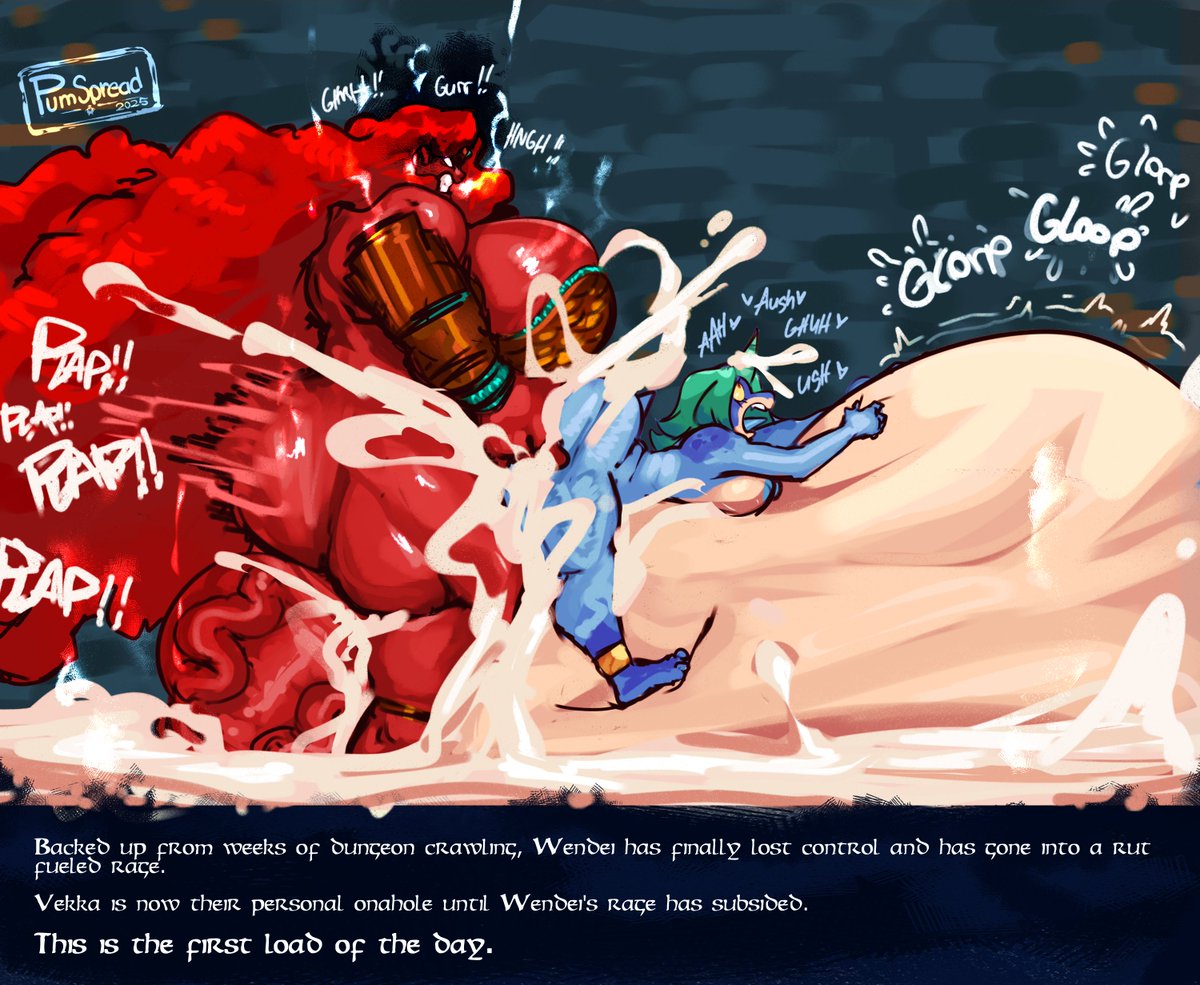 pumspreadart's tweet photo. Wendei &amp; Vekka: The Cummening (Thanks to @DatGooberDurf for the comm oppurtunity)

Thats all one load. ONE LOAD. 
ONE.

Follow me for works like this and more available on 🔵☁️📷 https://t.co/zZR6793fuZ https://t.co/2PSDl0bRk3